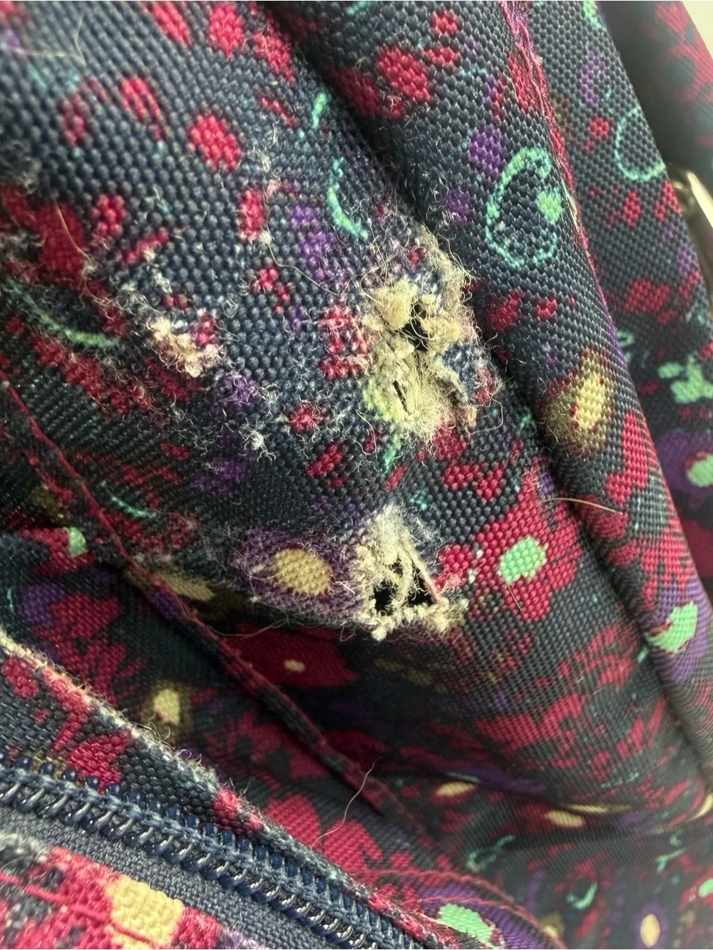 Jansport Purple Floral Print Backpack